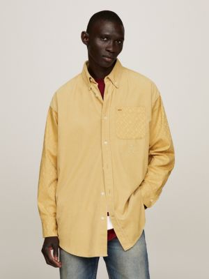 Tommy jeans yellow deals shirt