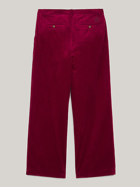 red crest relaxed fit corduroy chinos for men tommy hilfiger