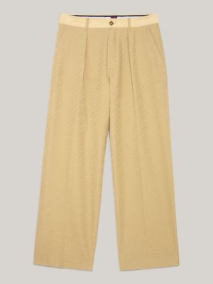 Crest TH Monogram Relaxed Fit Chinos | Beige | Tommy Hilfiger