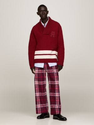 Tartan hot sale red trousers