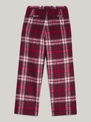 H&M+ Twill Pajama Pants - Red/plaid - Ladies