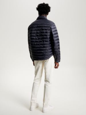 Packable Recycled Padded Shirt Jacket BLUE Tommy Hilfiger