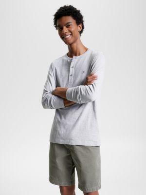 H & m mens henley t shirt long outlet sleeve