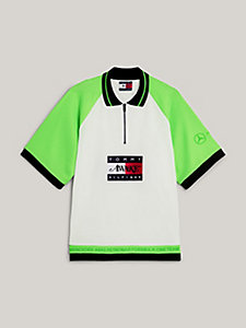 wit tommy x mercedes-amg f1 x awake ny relaxed polo voor heren - tommy hilfiger
