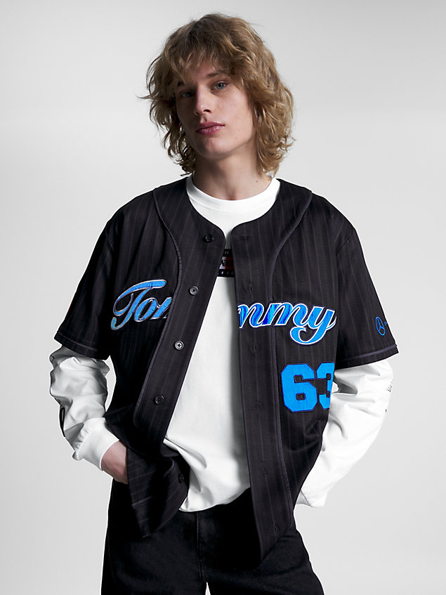 maillot de baseball tommy x mercedes-amg f1 x awake ny george russell black pour hommes tommy hilfiger
