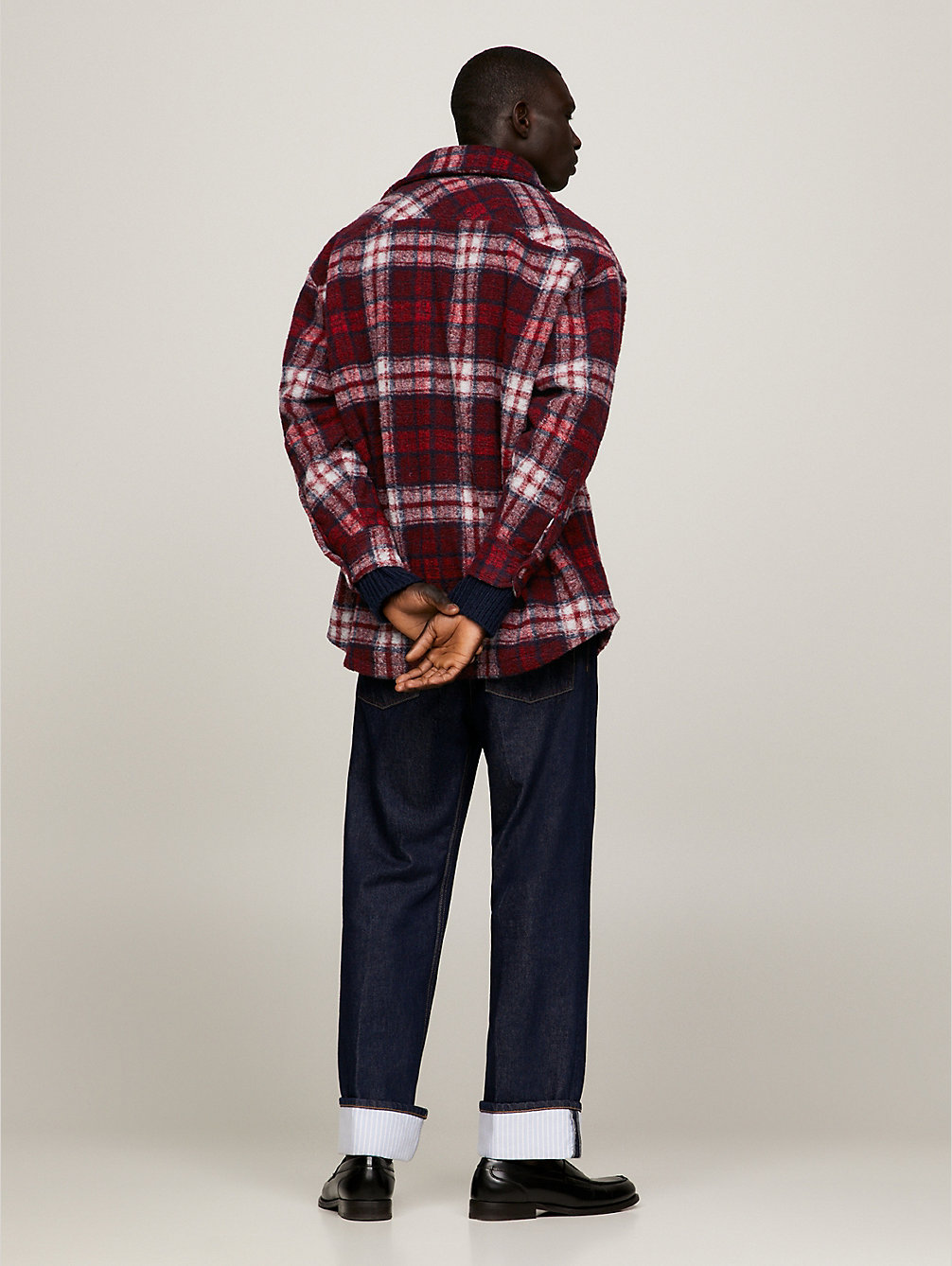 red crest dual gender plaid check classic fit shirt for men tommy hilfiger