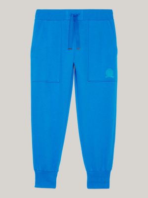 Crest Cuffed Leg Joggers, Blue