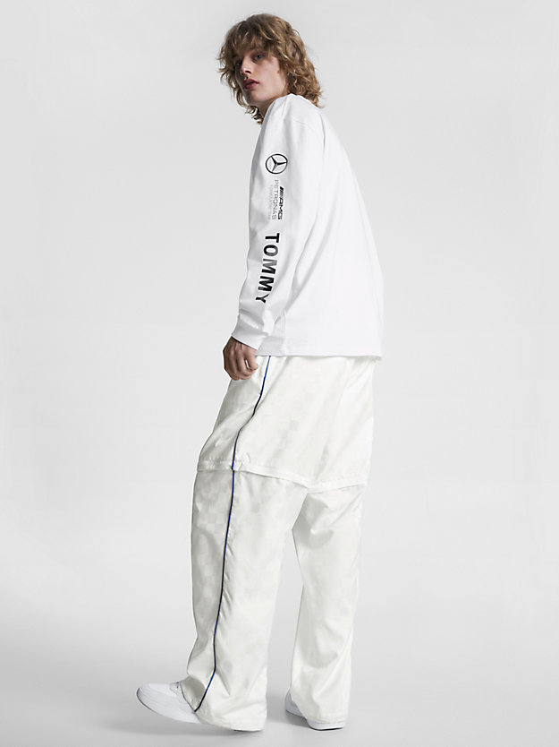 OPTIC WHITE Tommy x Mercedes-AMG F1 x Awake NY longsleeve T-shirt voor heren TOMMY HILFIGER