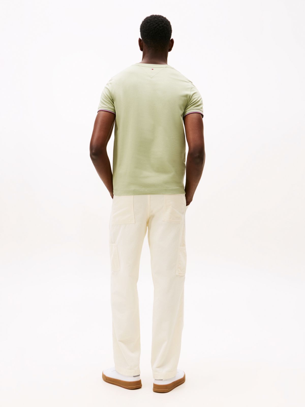 Slim Jersey Tipped T-Shirt — Green