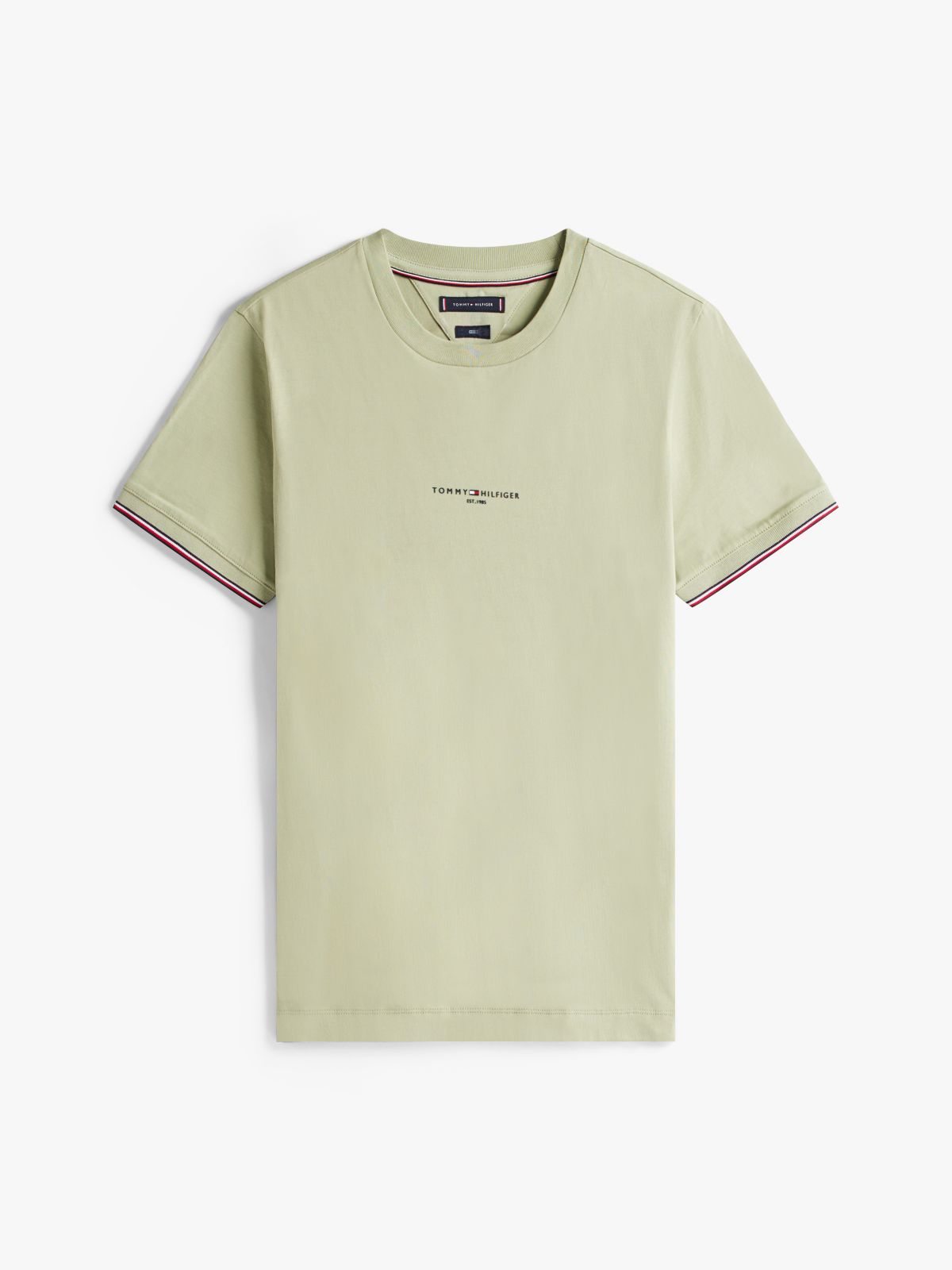 Slim Jersey Tipped T-Shirt — Green