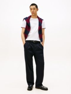 Slim Jersey Tipped T-Shirt — White 3
