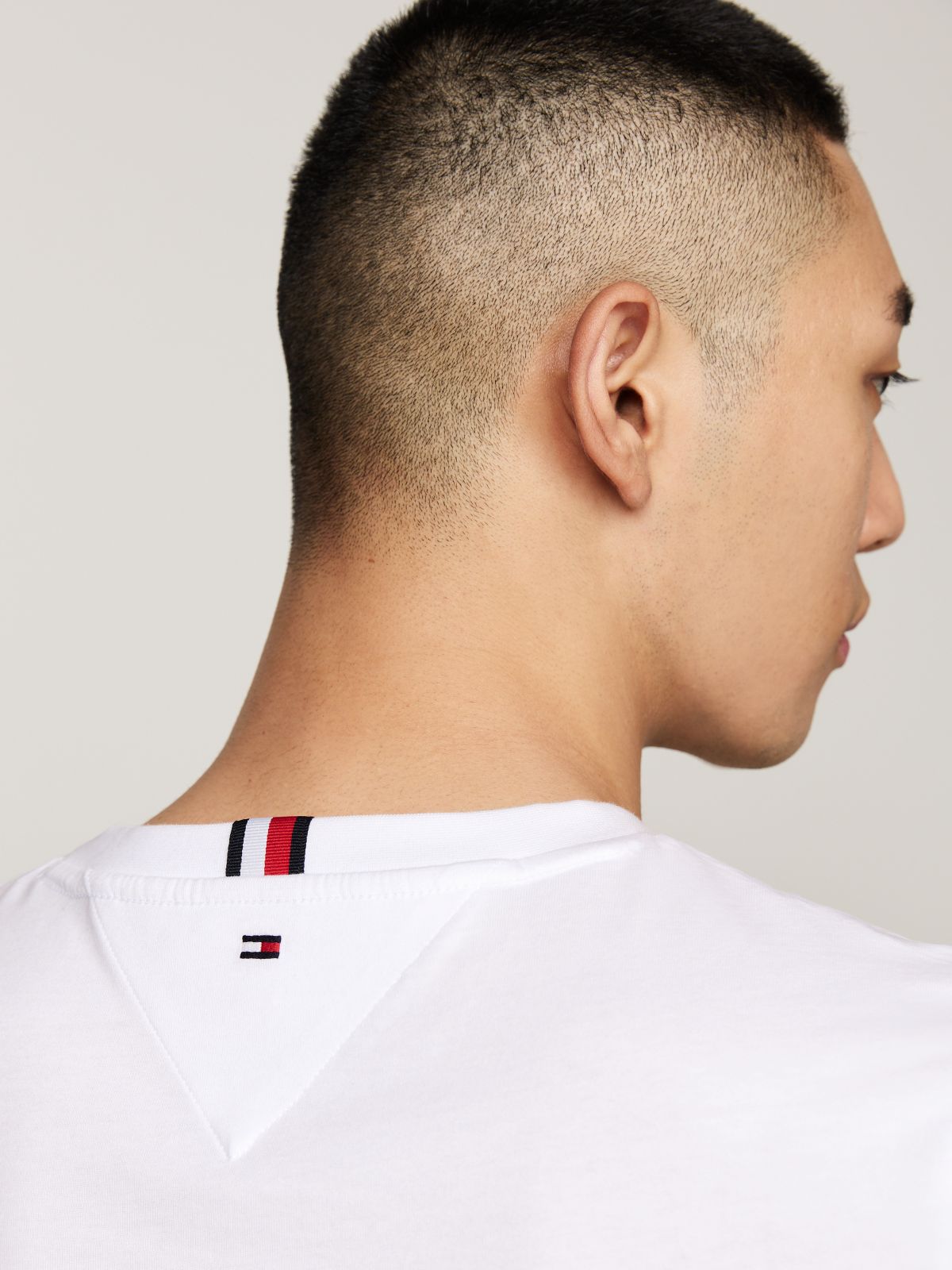 Slim Jersey Tipped T-Shirt — White