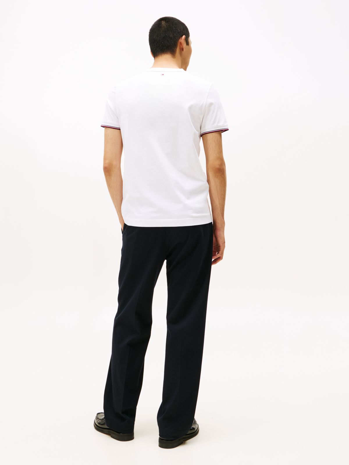 Slim Jersey Tipped T-Shirt — White