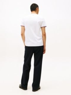 Slim Jersey Tipped T-Shirt — White 5