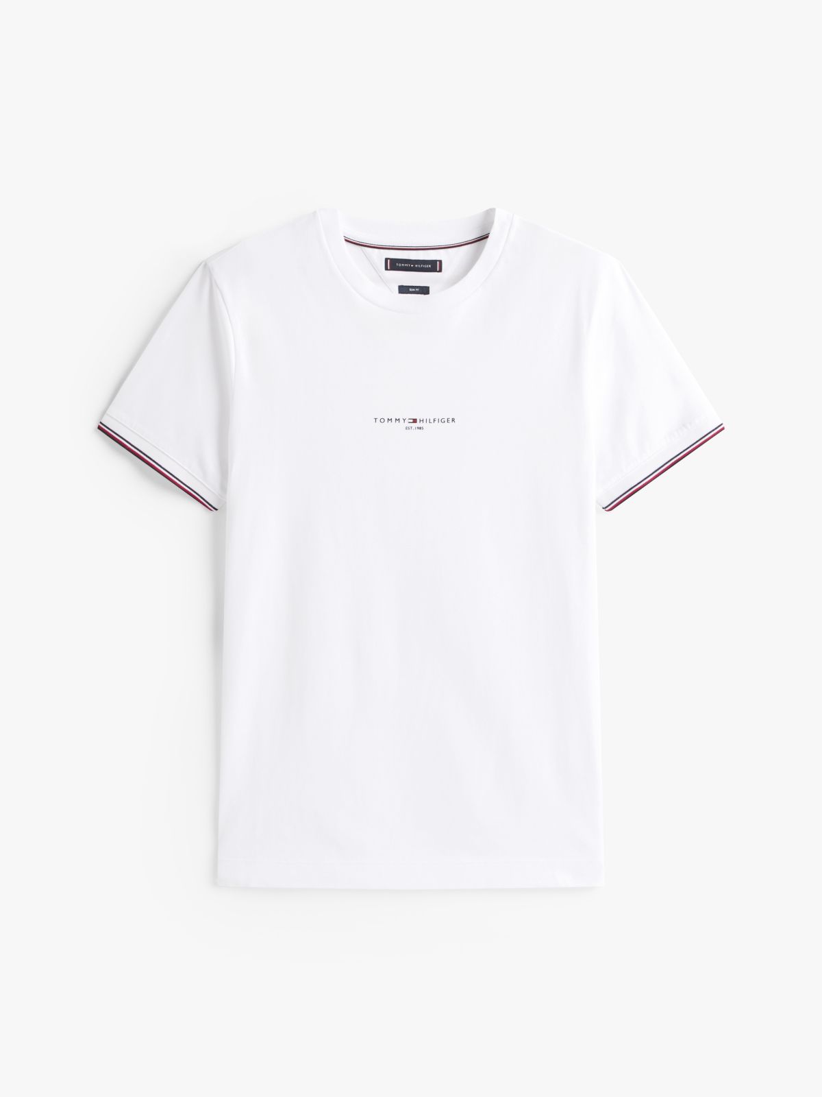 Slim Jersey Tipped T-Shirt — White