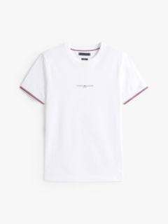 Slim Jersey Tipped T-Shirt — White 7