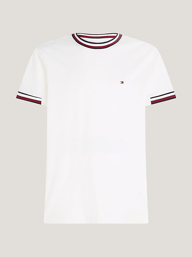 Rundhals-T-Shirt mit Tommy-Zierstreifen | Weiß | Tommy Hilfiger