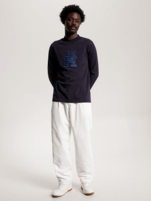 Monogram Embroidered Wool Crewneck - Men - Ready-to-Wear