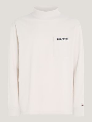 Hilfiger Monotype Long Sleeve Archive T-Shirt | Beige | Tommy Hilfiger | Rundhalsshirts