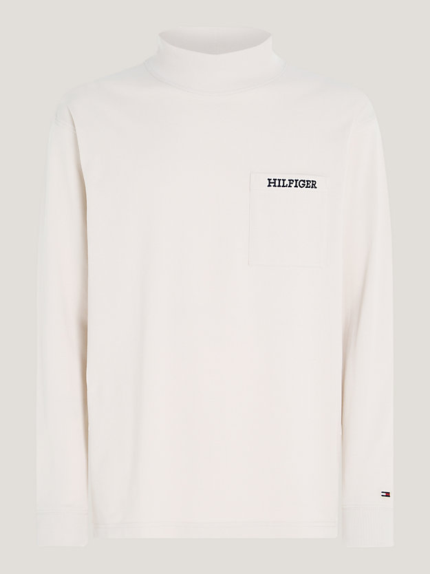 Hilfiger Monotype Long Sleeve Archive T-Shirt | Beige | Tommy Hilfiger