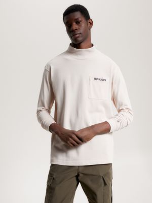 Hilfiger Monotype Long Sleeve Archive T-Shirt | Beige | Tommy Hilfiger