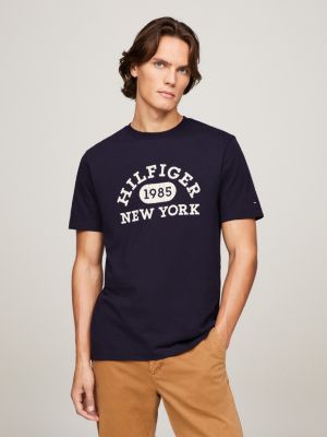 Hilfiger Monotype College Logo T-Shirt | Blue | Tommy Hilfiger