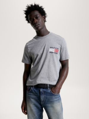 New York Logo Crew Neck T-Shirt | GREY | Tommy Hilfiger