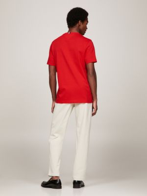 TH Monogram Modern Crew Neck T-Shirt, Red