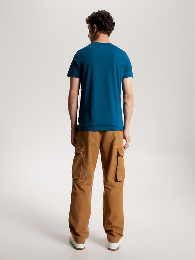 blue hilfiger monotype slim fit t-shirt for men tommy hilfiger
