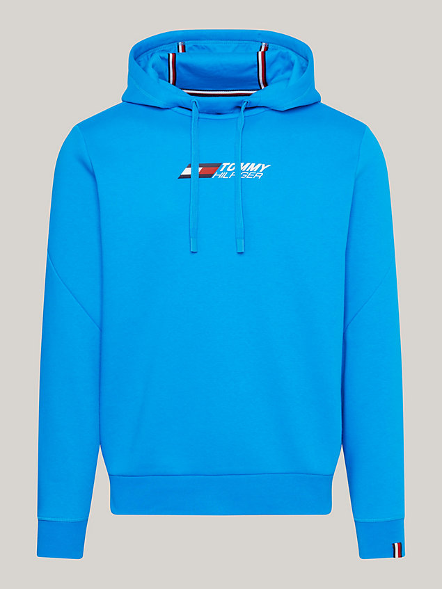 blue sport essential logo hoody for men tommy hilfiger