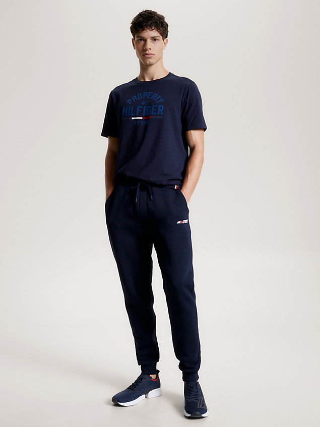 blue sport essential jogginghose mit logo für herren - tommy hilfiger