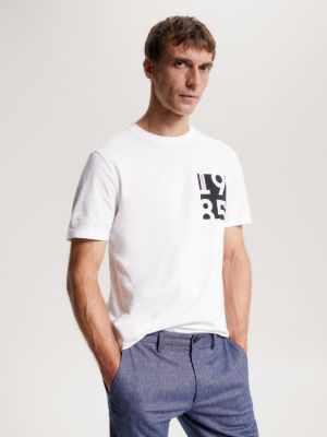 T-shirt con stampa del logo, Bianco