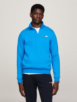 | Essential mit | Hilfiger Sweatshirt Blau Tommy Reißverschluss Sport