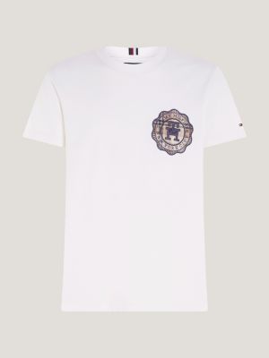 Logo Plaid Tommy Monogram T-Shirt TH | Hilfiger | White