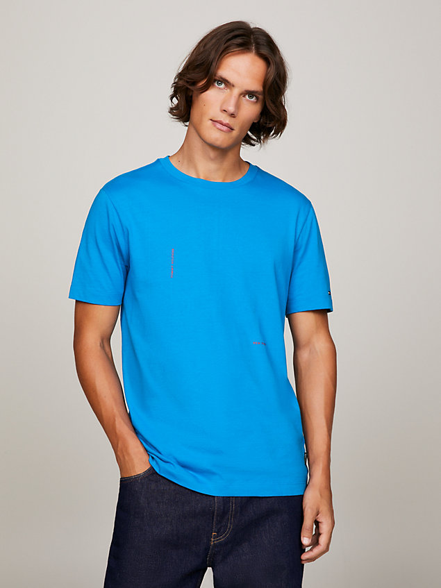 blue th modern graphic t-shirt for men tommy hilfiger