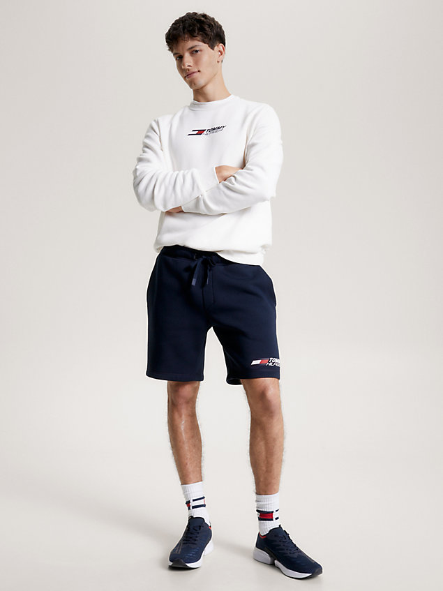 blue sport essential logo sweat shorts for men tommy hilfiger