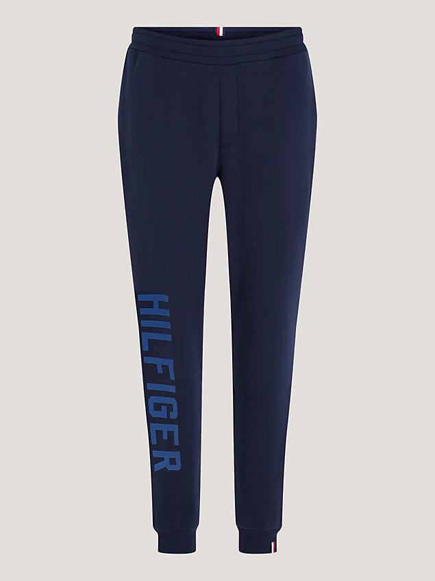 blue sport graphic logo cuffed joggers for men tommy hilfiger