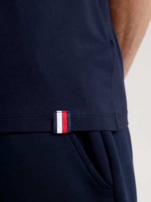 blue sport graphic logo t-shirt for men tommy hilfiger