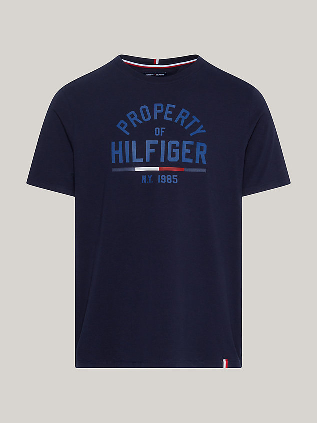 blue sport graphic logo t-shirt for men tommy hilfiger
