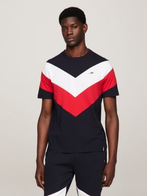Sport Colour-Blocked Crew Neck T-Shirt | Red | Tommy Hilfiger
