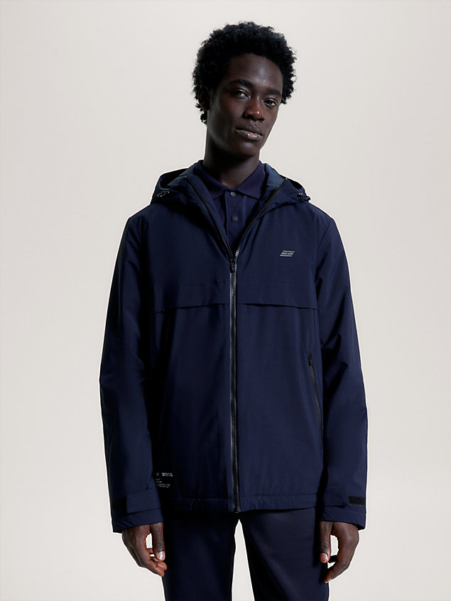blue sport essential padded hooded jacket for men tommy hilfiger