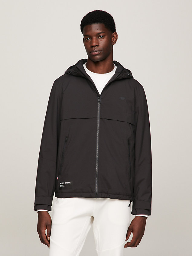 grey sport essential padded hooded jacket for men tommy hilfiger