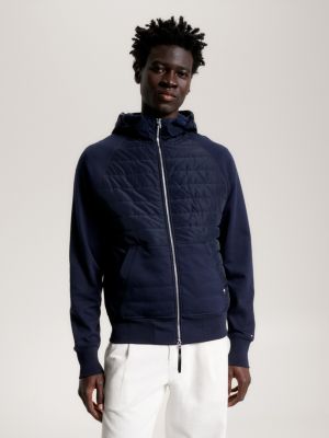 Mens quilted sale hoodie