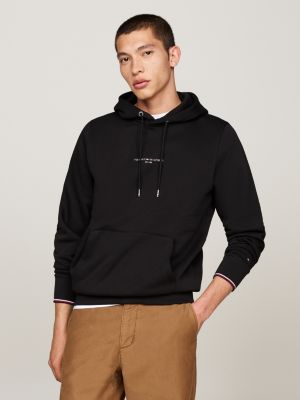 Tipped Cuff Logo Hoody | BLACK | Tommy Hilfiger