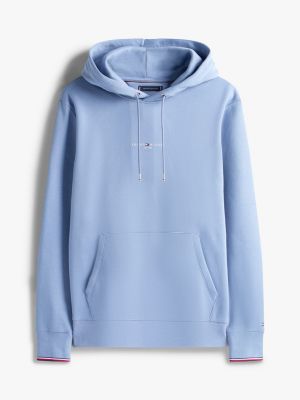 blue signature tipped fleece hoody for men tommy hilfiger