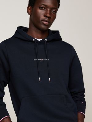 blue tipped cuffs hoody for men tommy hilfiger