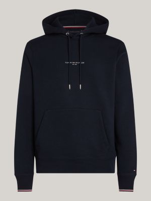 blue tipped cuffs hoody for men tommy hilfiger