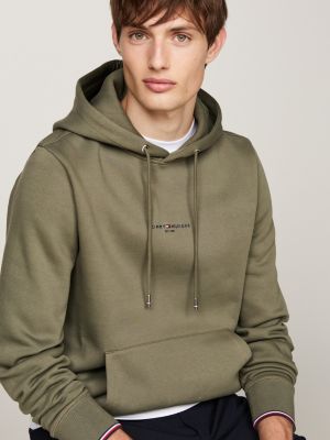 green tipped cuffs hoody for men tommy hilfiger