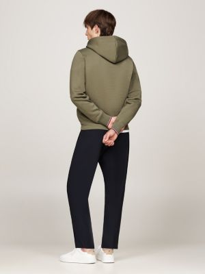 green tipped cuffs hoody for men tommy hilfiger