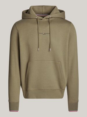 green tipped cuffs hoody for men tommy hilfiger